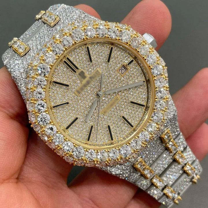 MOISSANITE AP WATCH  AUDEMARS PIGUET ROYALOAK BUSTDOWN