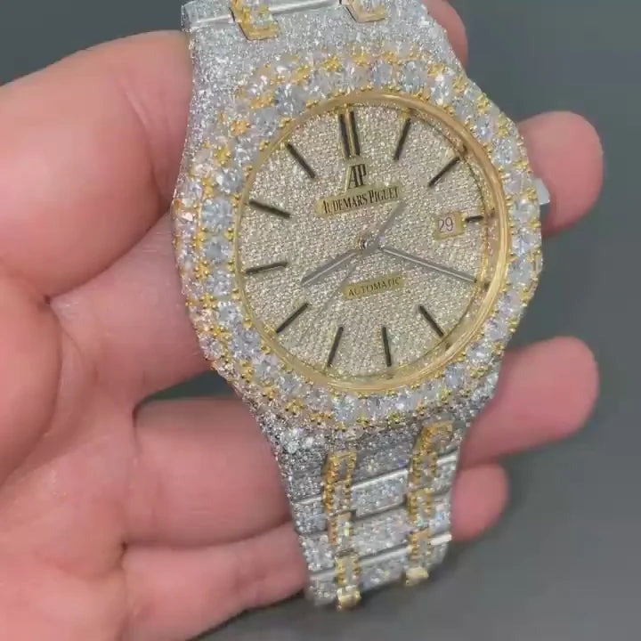 MOISSANITE AP WATCH  AUDEMARS PIGUET ROYALOAK BUSTDOWN