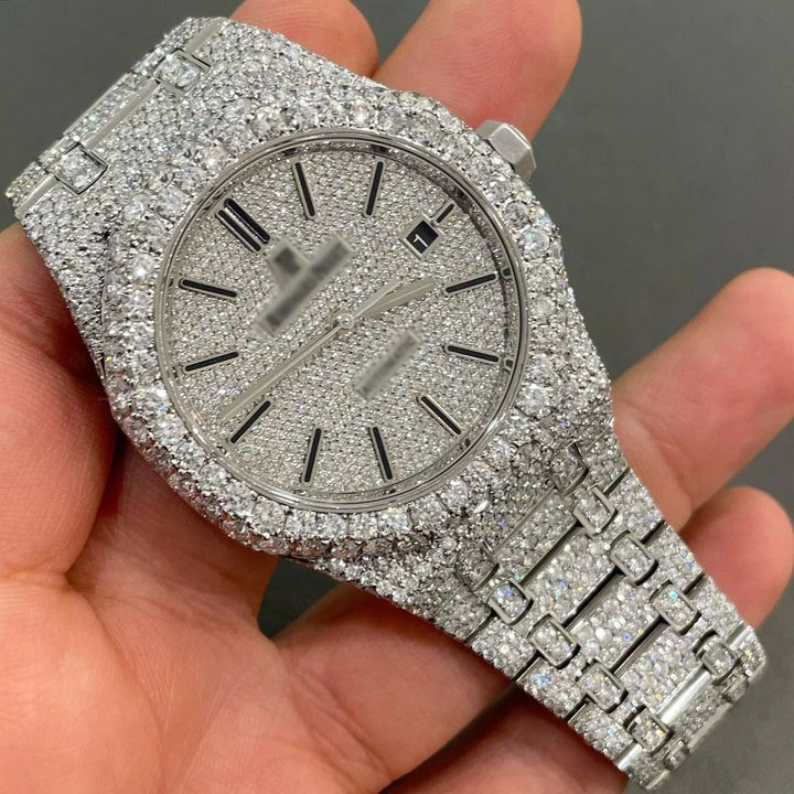 MOISSANITE AP WATCH  AUDEMARS PIGUET ROYALOAK BUSTDOWN 