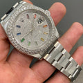 Rolex Date-Just Moissanite Diamond Watch W 137