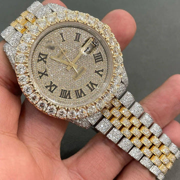 Rolex Date-Just Moissanite Diamond Watch W 143