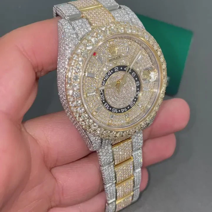 Rolex Sky Dweller Moissanite Diamond Watch W 149