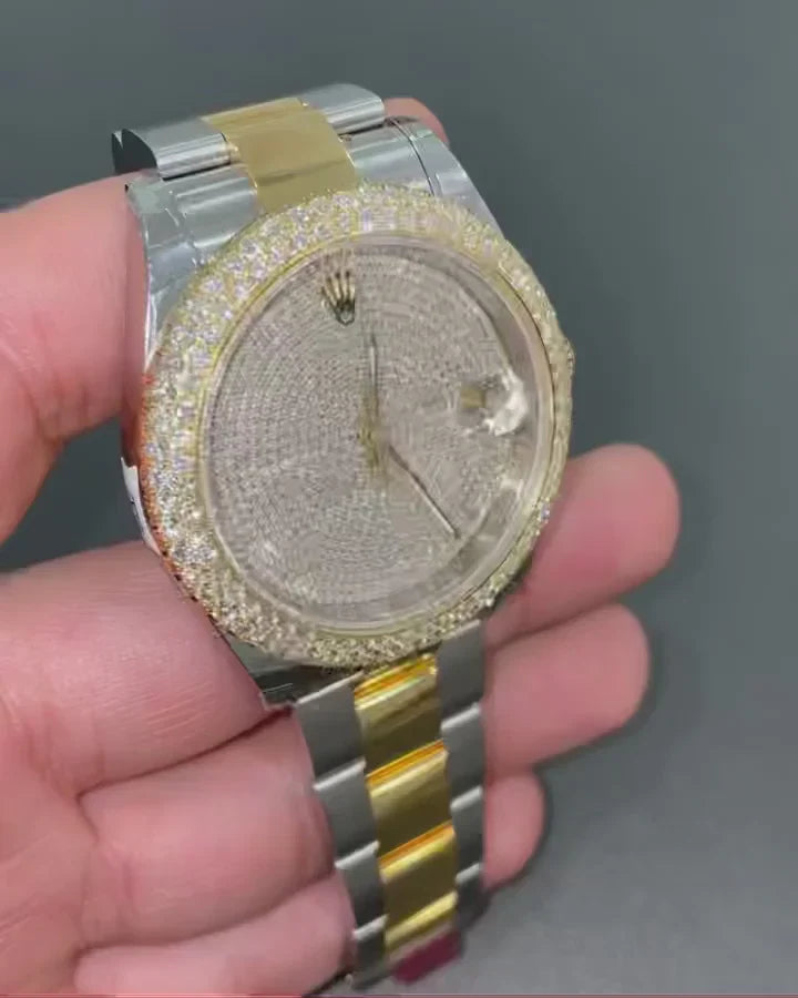 Rolex Date-Just Moissanite Diamond Watch W 151