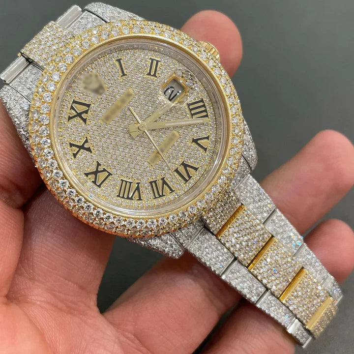 Rolex Date-Just Moissanite Diamond Watch W 152