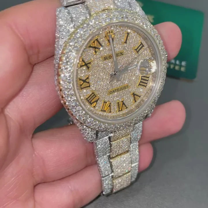 Rolex Date-Just Moissanite Diamond Watch W 152