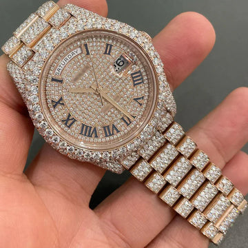 Rolex Date-Just Moissanite Diamond Watch W 154