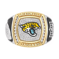 Jacksonville Jaguars 1/2 CTTW Diamond Two-Tone Yellow Gold and Sterling Silver Ring