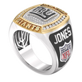 Daniel Jones New York Giants 1/2 CTTW Diamond Two-Tone Yellow Gold and Sterling Silver Ring