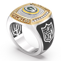 Green Bay Packers 1/2 CTTW Diamond Two-Tone Yellow Gold and Sterling Silver Ring