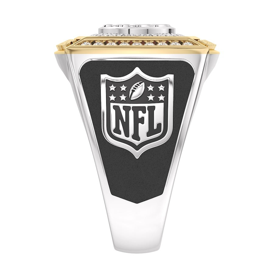 Pittsburgh Steelers 1/2 CTTW Diamond Two-Tone Yellow Gold and Sterling Silver Ring