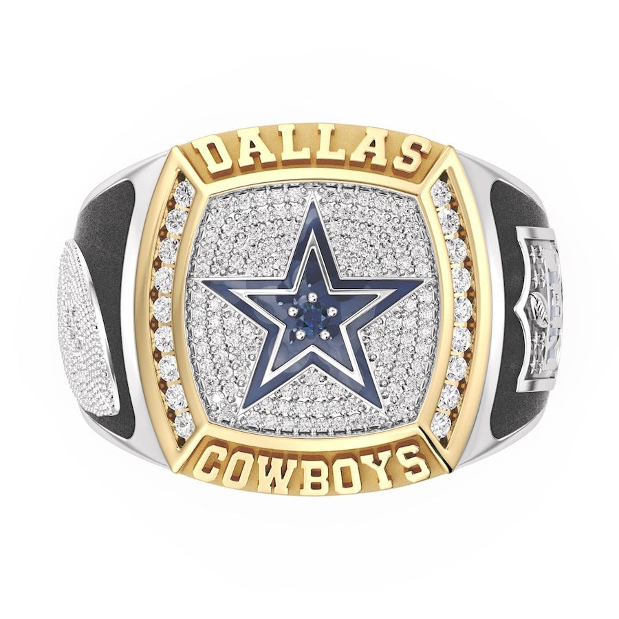 Dallas Cowboys 1/2 CTTW Diamond Two-Tone Yellow Gold and Sterling Silver Ring