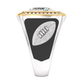 Miami Dolphins 12 CTTW Diamond Two-Tone Yellow Gold and Sterling Silver Ring