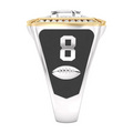 Daniel Jones New York Giants 1/2 CTTW Diamond Two-Tone Yellow Gold and Sterling Silver Ring