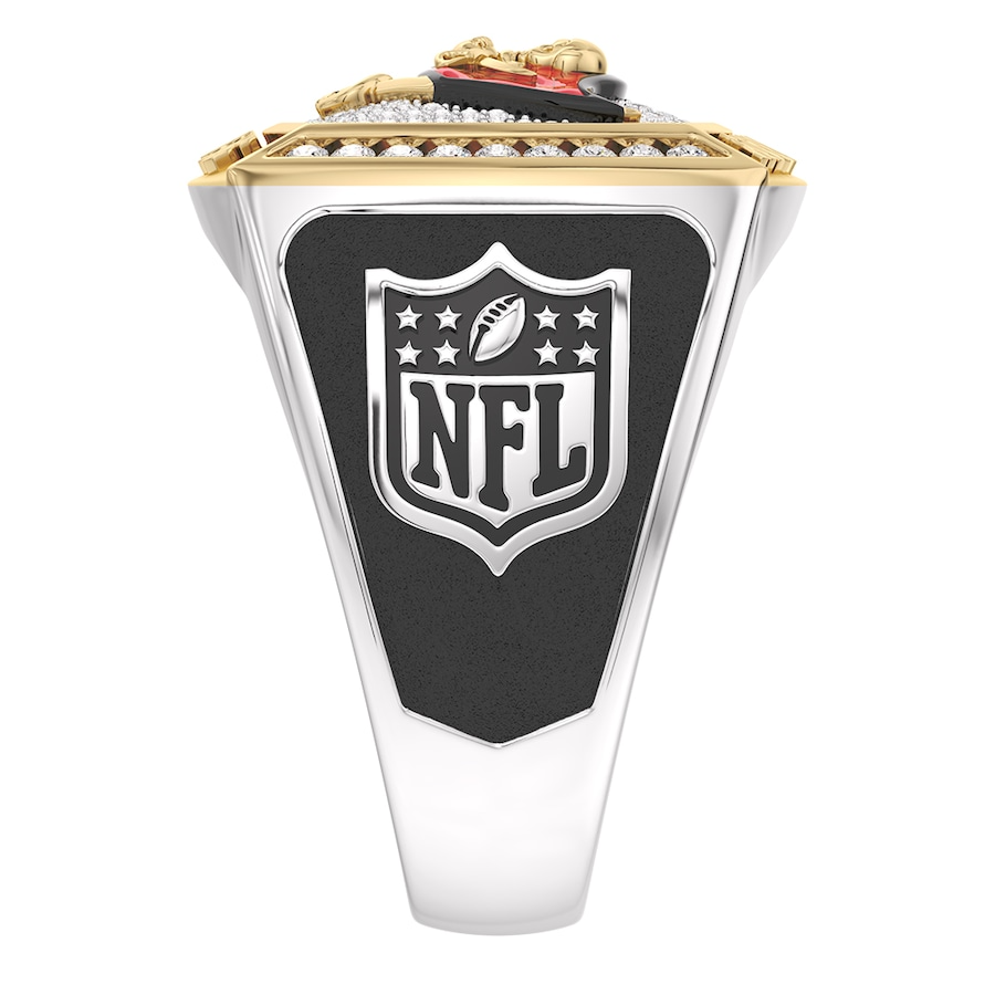 Tampa Bay Buccaneers 1/2 CTTW Diamond Two-Tone Yellow Gold and Sterling Silver Ring