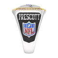 Dak Prescott Dallas Cowboys 1/2 CTTW Diamond Two-Tone Yellow Gold and Sterling Silver Ring