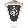 Atlanta Falcons 1/2 CTTW Diamond Two-Tone Yellow Gold and Sterling Silver Ring