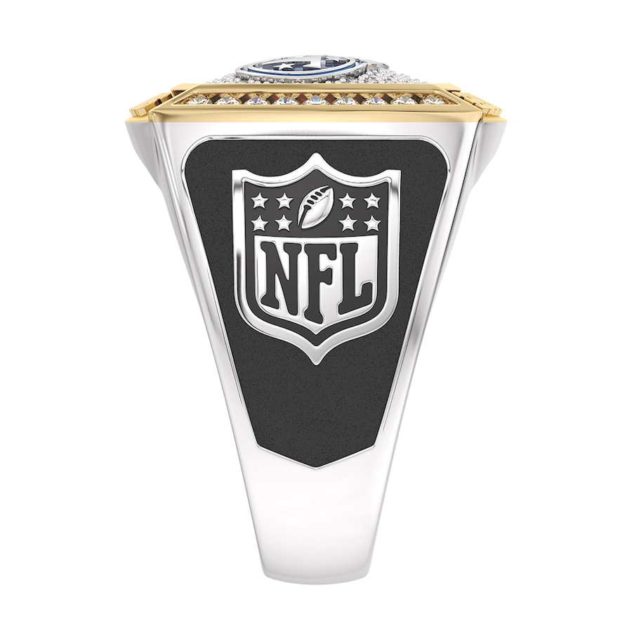 Tennessee Titans 1/2 CTTW Diamond Two-Tone Yellow Gold and Sterling Silver Ring