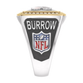 Joe Burrow Cincinnati Bengals 1/2 CTTW Diamond Two-Tone Yellow Gold and Sterling Silver Ring