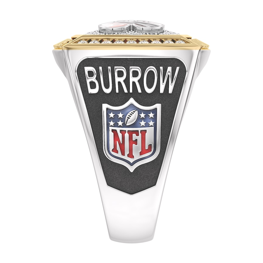 Joe Burrow Cincinnati Bengals 1/2 CTTW Diamond Two-Tone Yellow Gold and Sterling Silver Ring