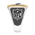 Los Angeles Chargers 1/2 CTTW Diamond Two-Tone Yellow Gold and Sterling Silver Ring