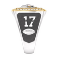 Josh Allen Buffalo Bills 12 CTTW Diamond Two-Tone Yellow Gold and Sterling Silver Ring