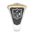 New York Jets 1/2 CTTW Diamond Two-Tone Yellow Gold and Sterling Silver Ring