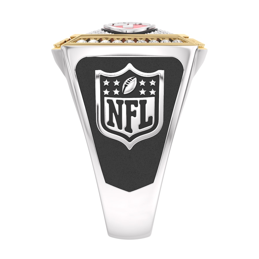 San Francisco 49ers 1/2 CTTW Diamond Two-Tone Yellow Gold and Sterling Silver Ring