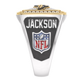 Lamar Jackson Baltimore Ravens 1/2 CTTW Diamond Two-Tone Yellow Gold and Sterling Silver Ring