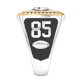 George Kittle San Francisco 49ers 1/2 CTTW Diamond Two-Tone Yellow Gold and Sterling Silver Ring