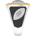 Atlanta Falcons 1/2 CTTW Diamond Two-Tone Yellow Gold and Sterling Silver Ring