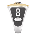 Lamar Jackson Baltimore Ravens 1/2 CTTW Diamond Two-Tone Yellow Gold and Sterling Silver Ring