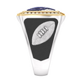 Los Angeles Rams 1/2 CTTW Diamond Two-Tone Yellow Gold and Sterling Silver Ring