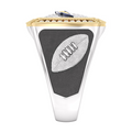 Los Angeles Chargers 1/2 CTTW Diamond Two-Tone Yellow Gold and Sterling Silver Ring