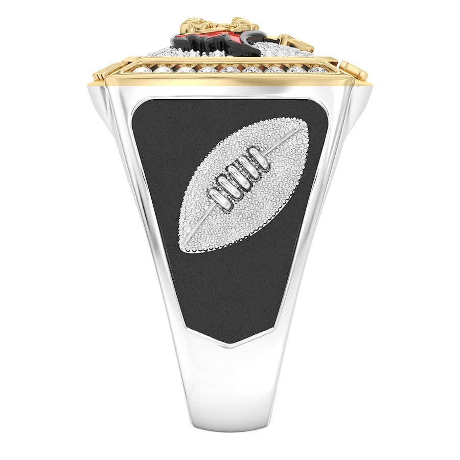 Tampa Bay Buccaneers 1/2 CTTW Diamond Two-Tone Yellow Gold and Sterling Silver Ring