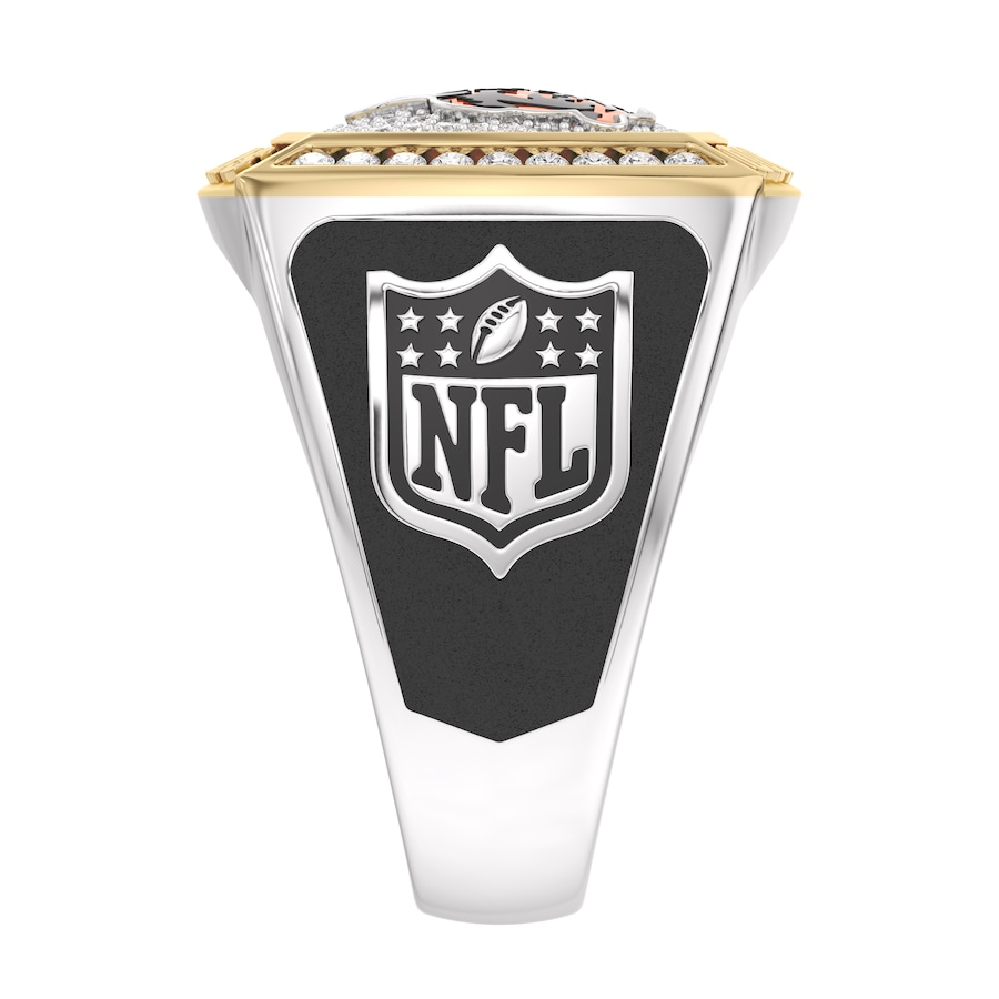 Chicago Bears 1/2 CTW Diamond Two-Tone Yellow Gold and Sterling Silver Ring