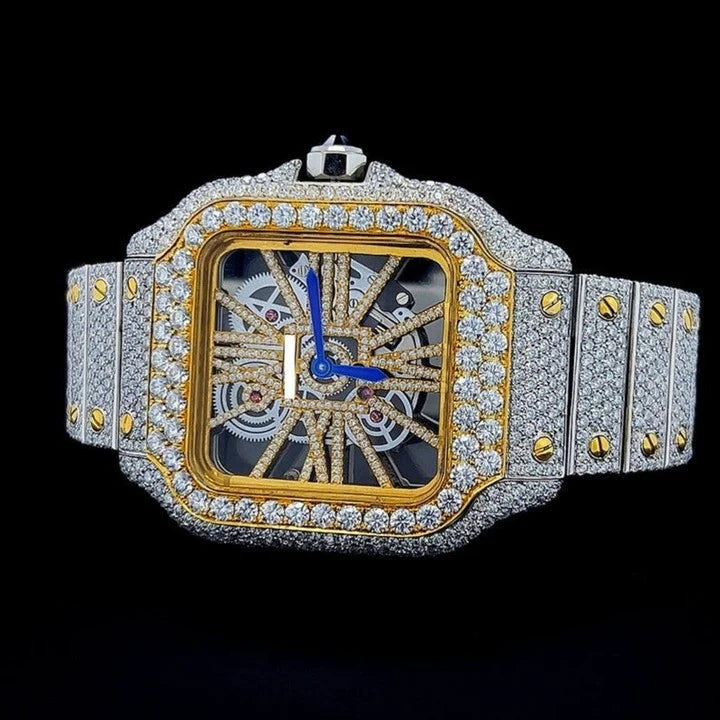 Cartier Santos Moissanite Diamond Watch