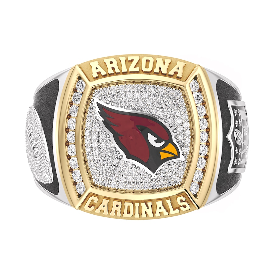 Arizona Cardinals 1/2 CTTW Diamond Two-Tone Yellow Gold and Sterling Silver Ring