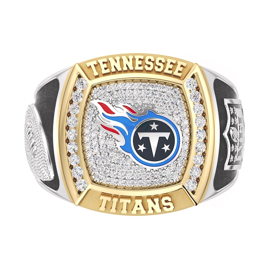 Tennessee Titans 1/2 CTTW Diamond Two-Tone Yellow Gold and Sterling Silver Ring