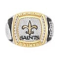 New Orleans Saints 1/2 CTTW Diamond Two-Tone Yellow Gold and Sterling Silver Ring