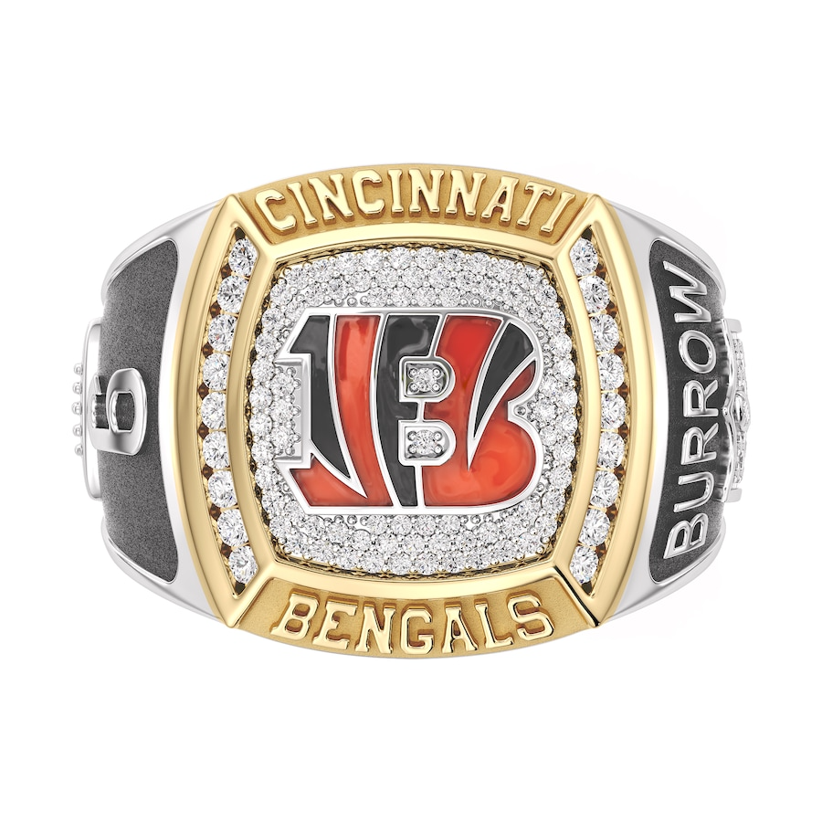 Joe Burrow Cincinnati Bengals 1/2 CTTW Diamond Two-Tone Yellow Gold and Sterling Silver Ring