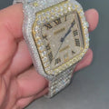 Cartier Santos Moissanite Diamond Watch | VVS moissanite watch W 87