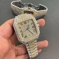 Cartier Santos Moissanite Diamond Watch | VVS moissanite watch W 91