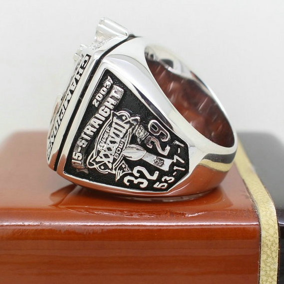 2003 Super Bowl XXXVIII New England Patriots Championship Ring