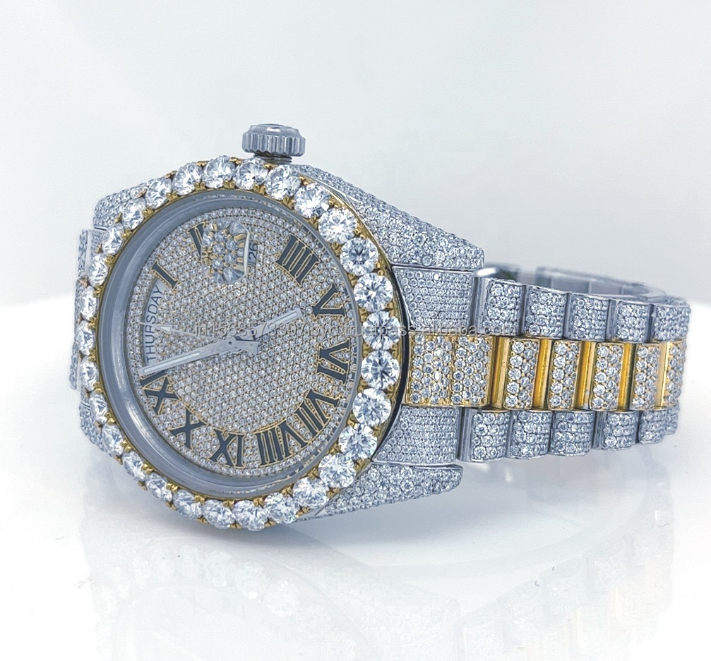 Moissanite Diamond Embellished Analog Fully Automatic Watch