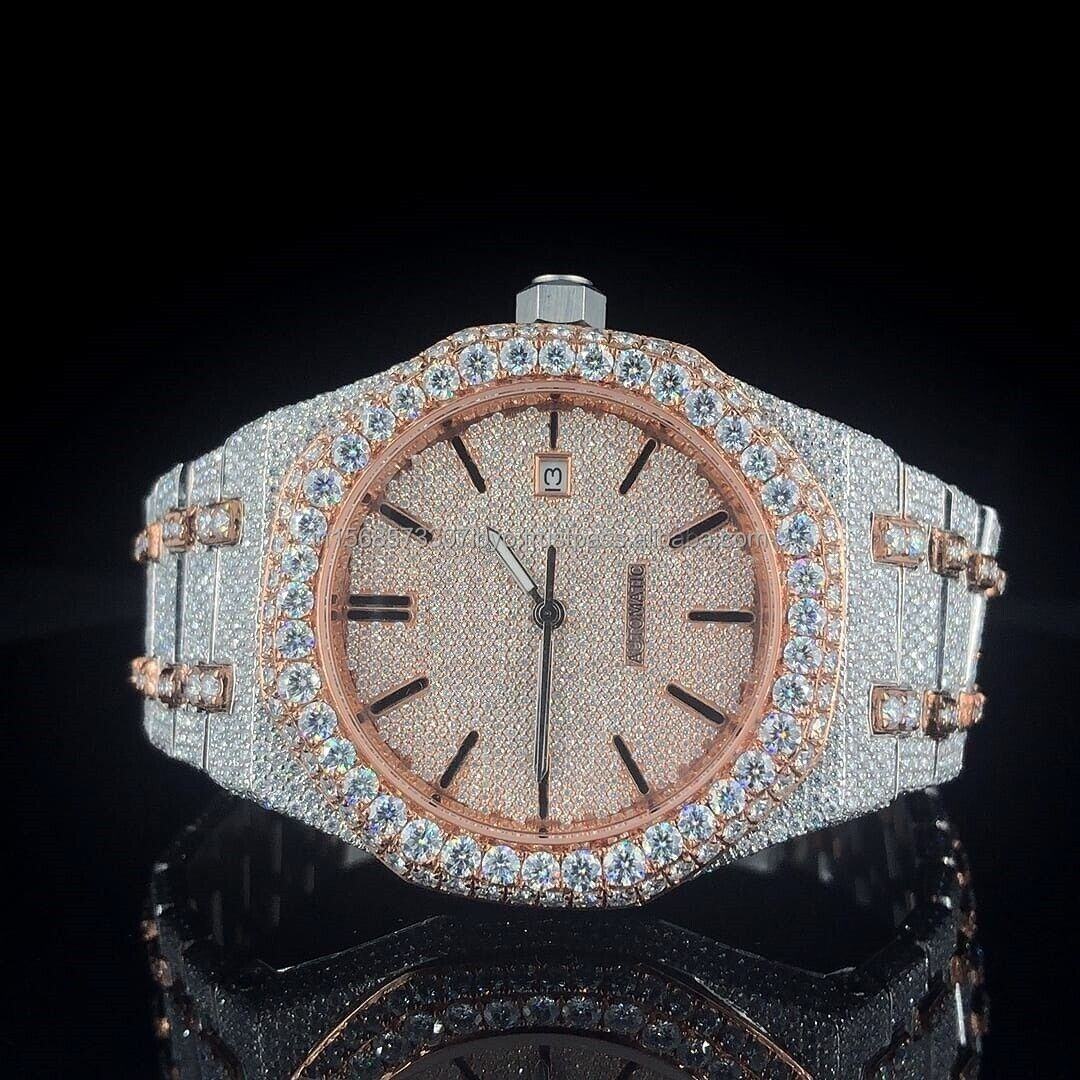 Audemars Piguet Round Two Tone Moissanite Diamond Watch