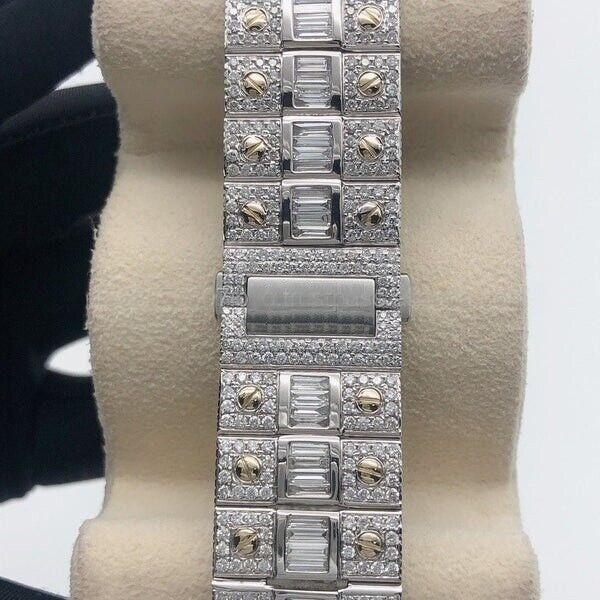 Luxury personnalisé personnalisé Iced Out CVD Diamond Watch Luxury HPHT Diamond Watch Rapper Style Lab Grown Diamond Watch for Birthday Gift