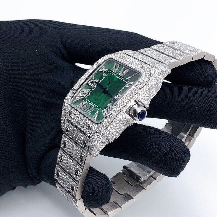 Good Quality Iced Out Lab Grown Watch for Men VVS Diamonds Best Fashion Jewelry Gift