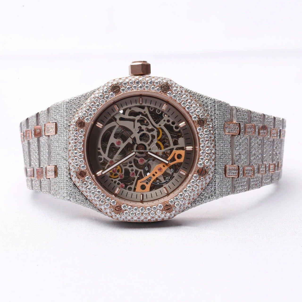 OEM ODM Top Brand Luxury Bling Square Men Watch Relojes Hip Hop Gold Full Diamond Iced Out Watch