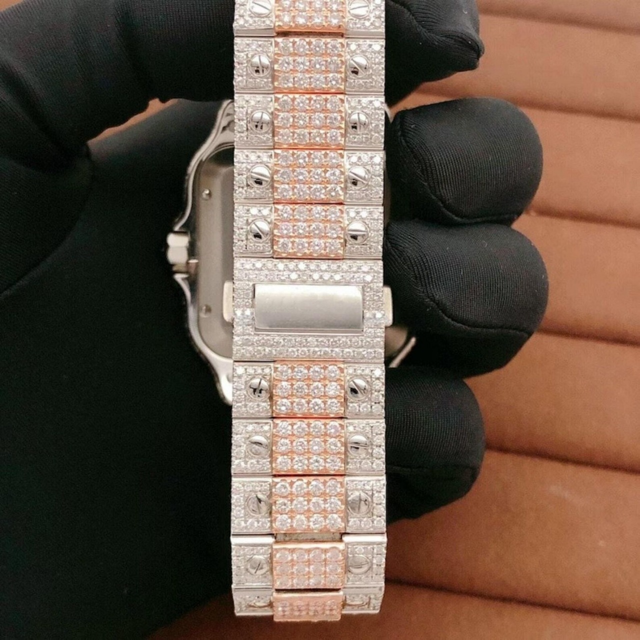 Top Quality Diamond Moissanite Watch on Factory Price DEF Moissanite Diamond Iced Out Watch