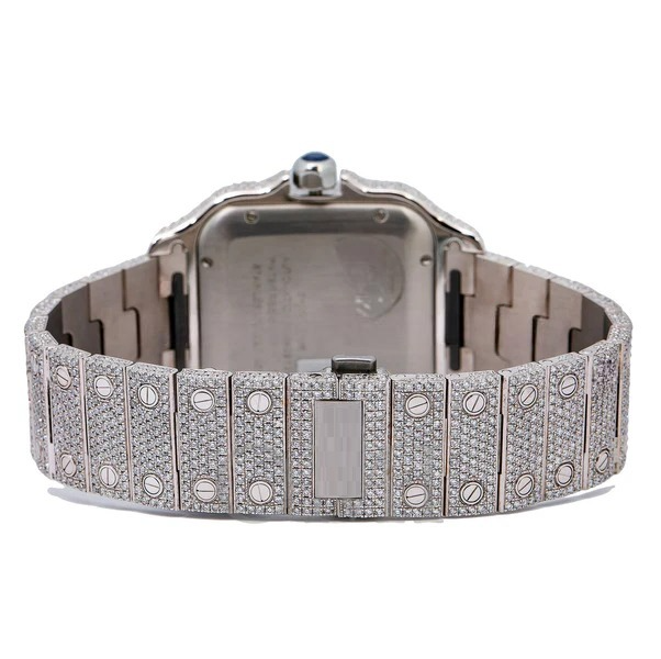 Moissanite Diamond Watch Hip Hop Watch Fully Iced Out Diamond Watch For Men Cartier Watch For Unisex